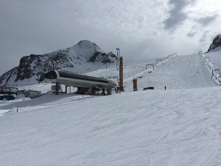 Ledovec Kitzsteinhorn v zimě