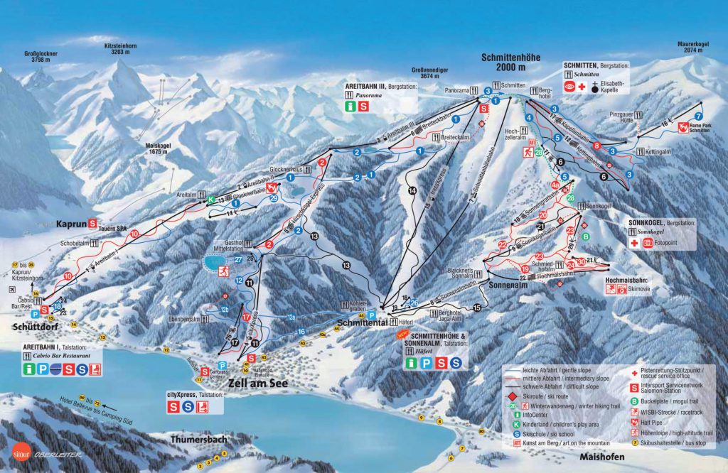 Schmittenhohe mapa